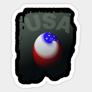 USA, American Flag, World, Patriot, America, Red White Blue Sticker